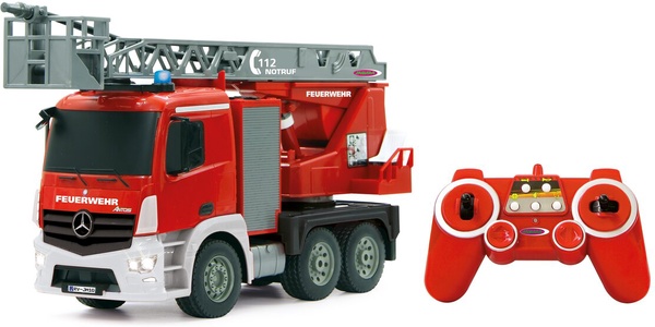 Camion Bomberos Radio Control Mercedes-Benz Antos con Rociador Agua Escalera 1:20 2,4GHz 